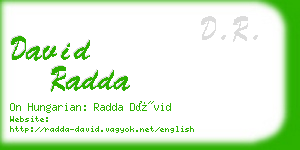 david radda business card